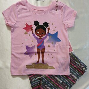 2pc. Gymnast Graphic T-Shirt/Leggings Set - 2T